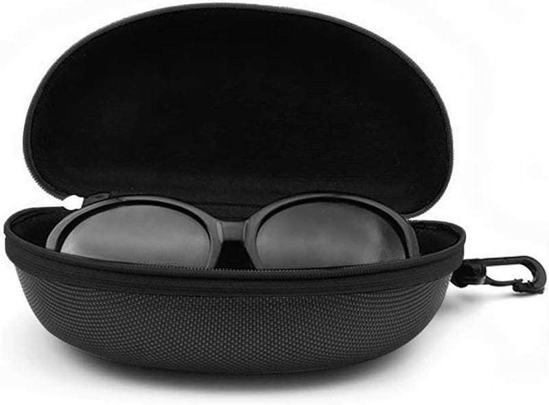 SteelFever 3pcs Zipper Hard Shell Sunglasses Case and Eyeglasses Case Portable Travel Glasses Case with Plastic Hook - Image 2